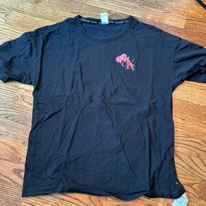 Small Black Calvin Klein T-shirt with Red Flower